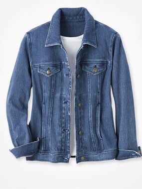 Coldwater Creek Knit Denim Jacket NEW!